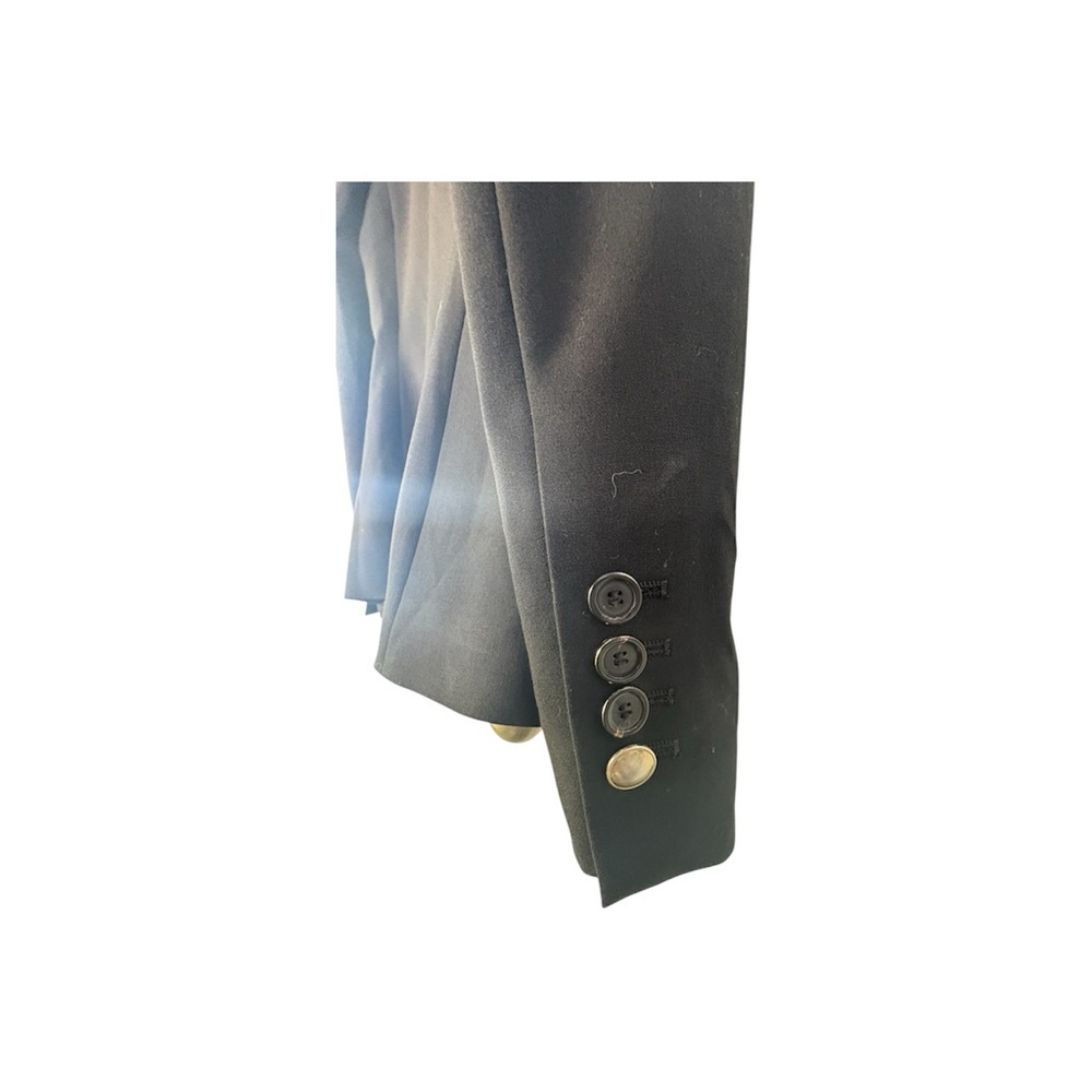 Zara Black Women's Single-Button Blazer with Slight Puff Shoulder - Picture 4 of 8